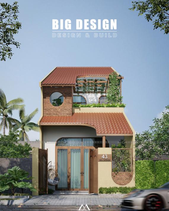 Nhà  2 tầng với kiến trúc độc đáo và chữa lành
